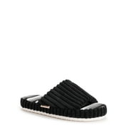 MUK LUKS Women's Ribbed Terry Pool Slide Scuff Slippers, Sizes 6-11