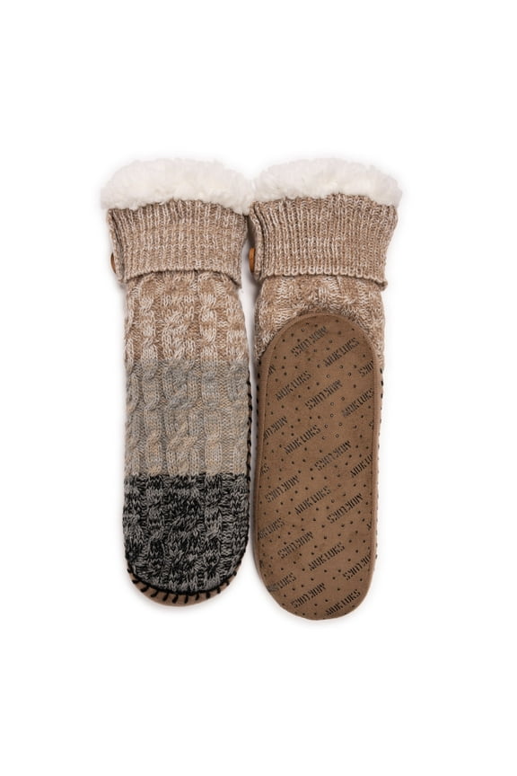 Women's Short Cable Slipper Sock, 1-Pair, Sizes S/M & L/XL