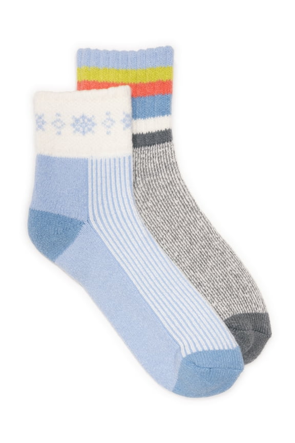 Women's Shortie Lounge Crew Sock, 2-Pack, OSFM