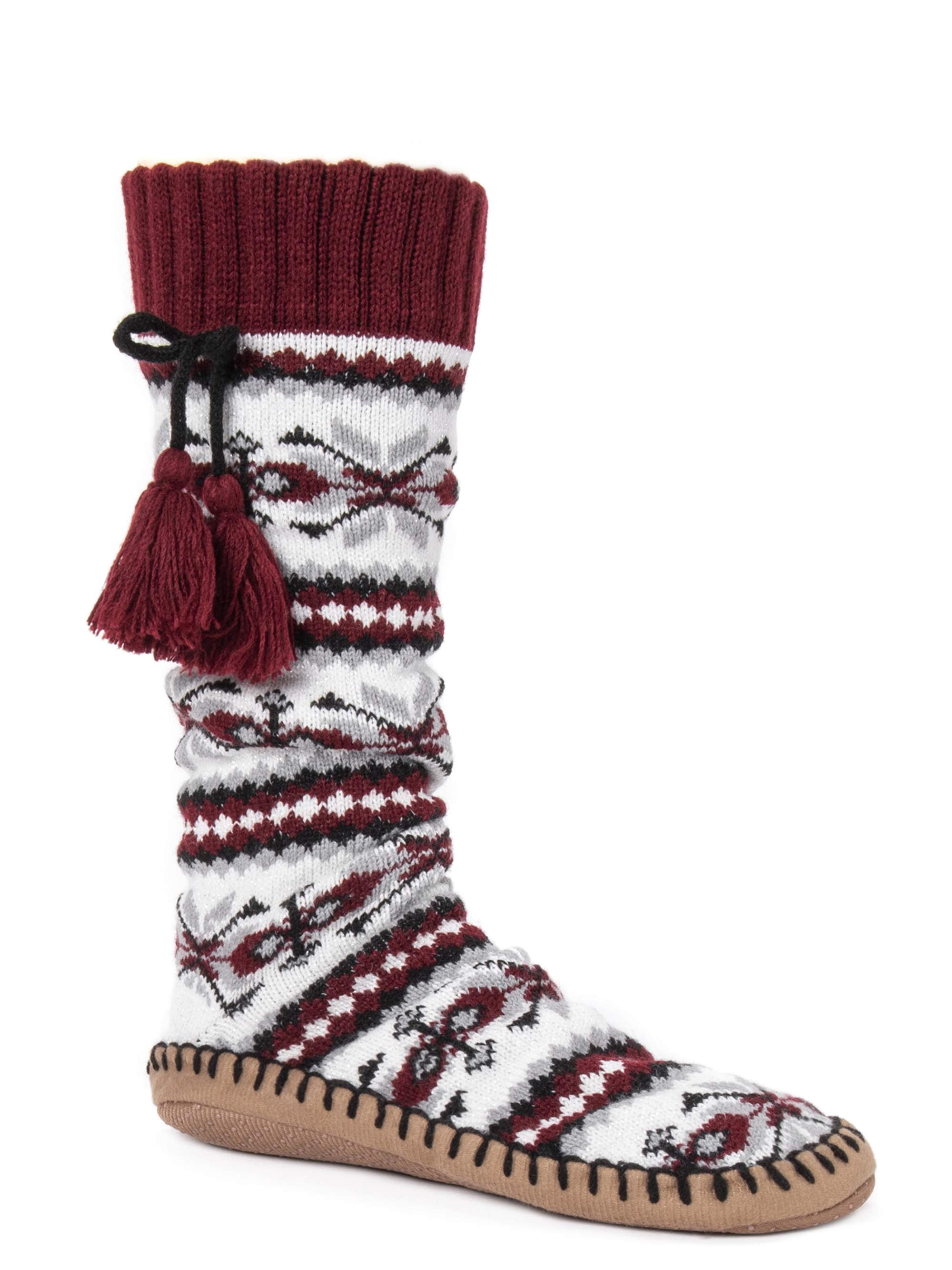 MUK LUKS Women's Slipper Socks with Tassels