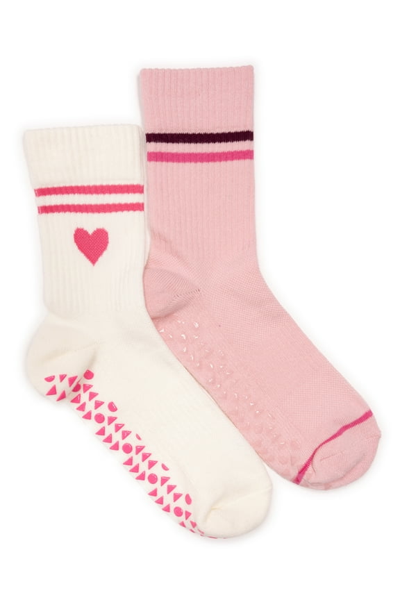 Women's Studio Cotton Crew Socks, 2-Pack, Shoe Sizes 6-10