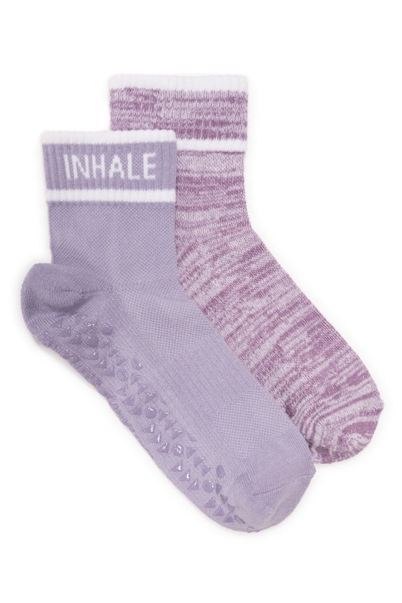 Women's Studio Inspire Cotton Mini Crew Socks, 2-Pack, Shoe Size 6-10