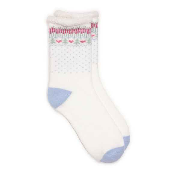 MUK LUKS Women's Tall Crew Lounge Sock, 1-Pack, OSFM