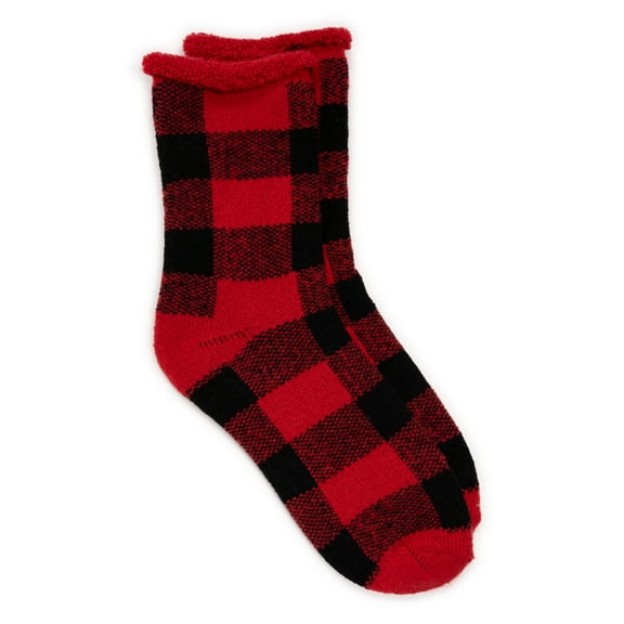 MUK LUKS Women's Tall Crew Lounge Sock, 1-Pack, OSFM