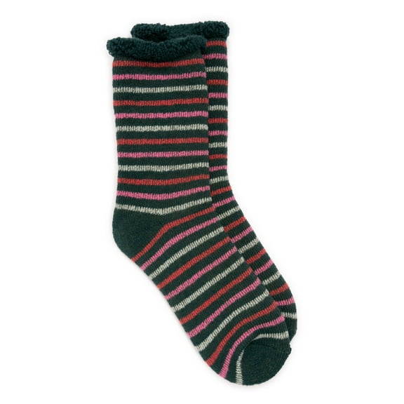MUK LUKS Women's Tall Crew Lounge Sock, 1-Pack, OSFM