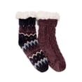 thumbnail image 1 of MUK LUKS Women's Tall Rib Cuff Cabin Socks, 2-Pack, S-XL, 1 of 7