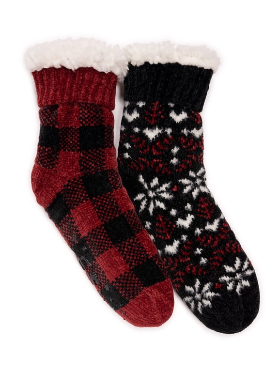Women's Tall Rib Cuff Cabin Socks, 2-Pack, S-XL