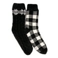 thumbnail image 1 of MUK LUKS Women's Tall Rib Cuff Cabin Socks, 2-Pack, S-XL, 1 of 8