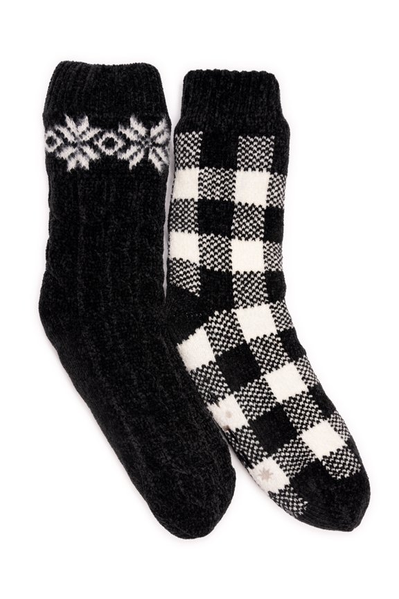 Women's Tall Rib Cuff Cabin Socks, 2-Pack, S-XL
