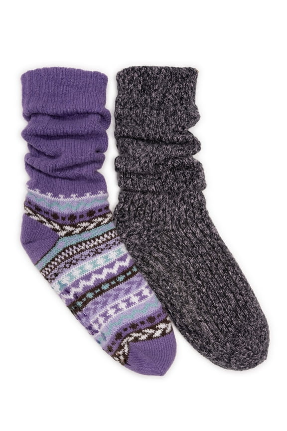 Women's Tall Slouch Cabin Socks, 2-Pack, OSFM