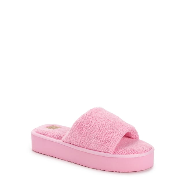 MUK LUKS Women's Terry Platform Slide