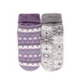 thumbnail image 1 of MUK LUKS Women's Thermal Slipper Socks, 2 pairs, 1 of 5