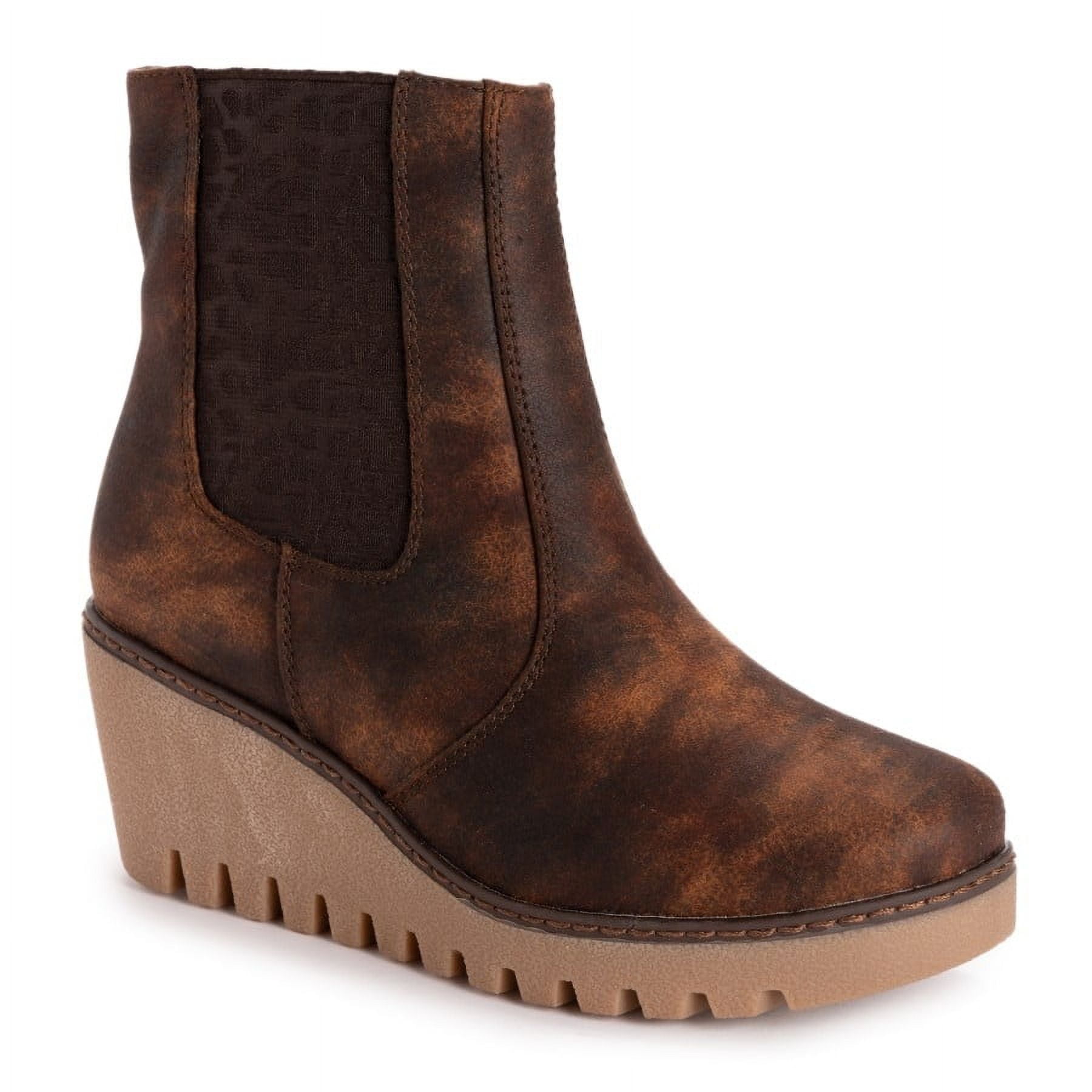 MUK LUKS Women's Vermont Essex Wedge Booties