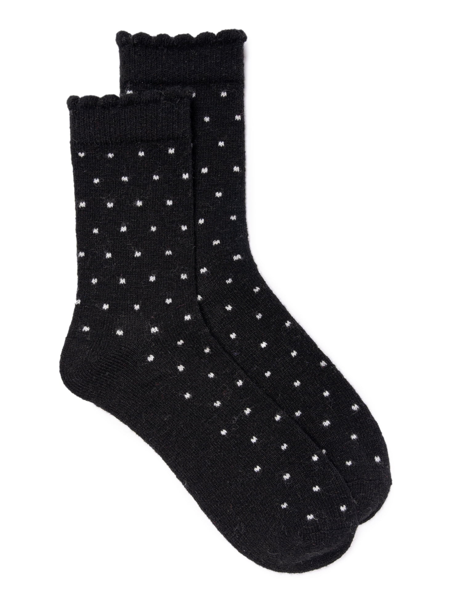 MUK LUKS Women's Wool Blend Crew Sock, 1-Pack, OSFM