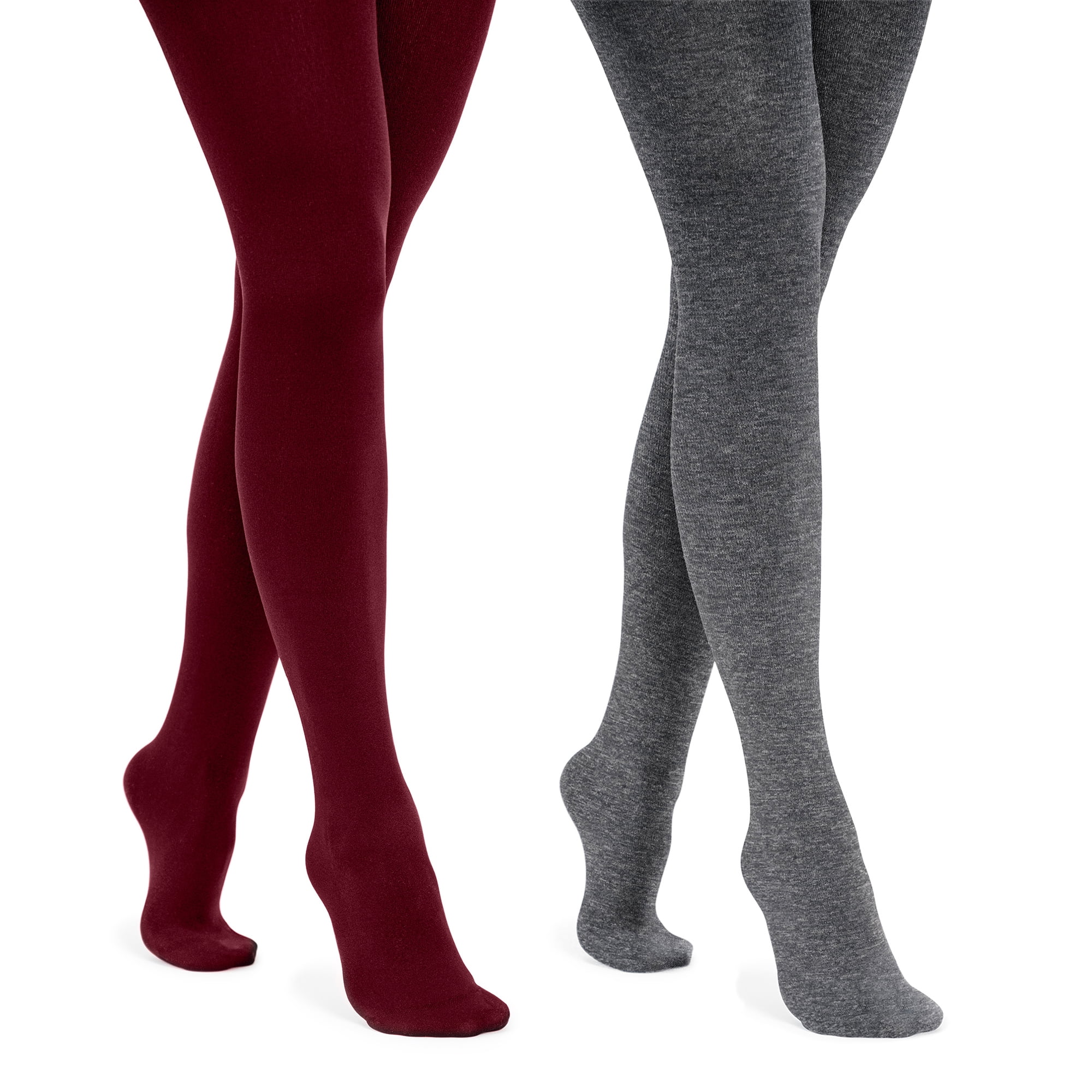 MUK LUKS Women's Fleece Lined Tights,Sizes S/M to 1X/2X, 2-Pack