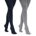 thumbnail image 1 of MUK LUKS Women's Fleece Lined Tights,Sizes S/M to 1X/2X, 2-Pack, 1 of 4