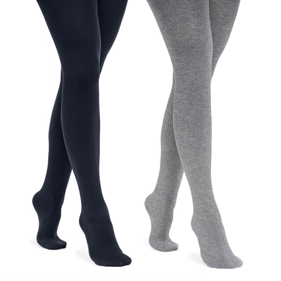 MUK LUKS Women's Fleece Lined Tights,Sizes S/M to 1X/2X, 2-Pack