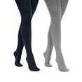 thumbnail image 1 of MUK LUKS Womens 2 Pair Pack Fleece Lined Tights, 2 Pack, Sizes S/M to 1X/2X, 1 of 6