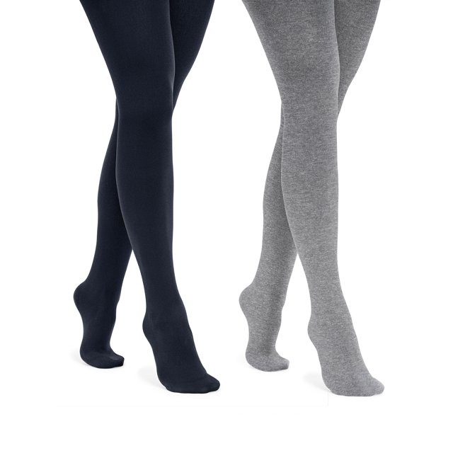 MUK LUKS Women's FleeceLined Tights, 2-Pack, Sizes up to 2X
