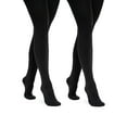thumbnail image 1 of MUK LUKS Womens 2 Pair Pack Fleece Lined Tights, 1 of 5