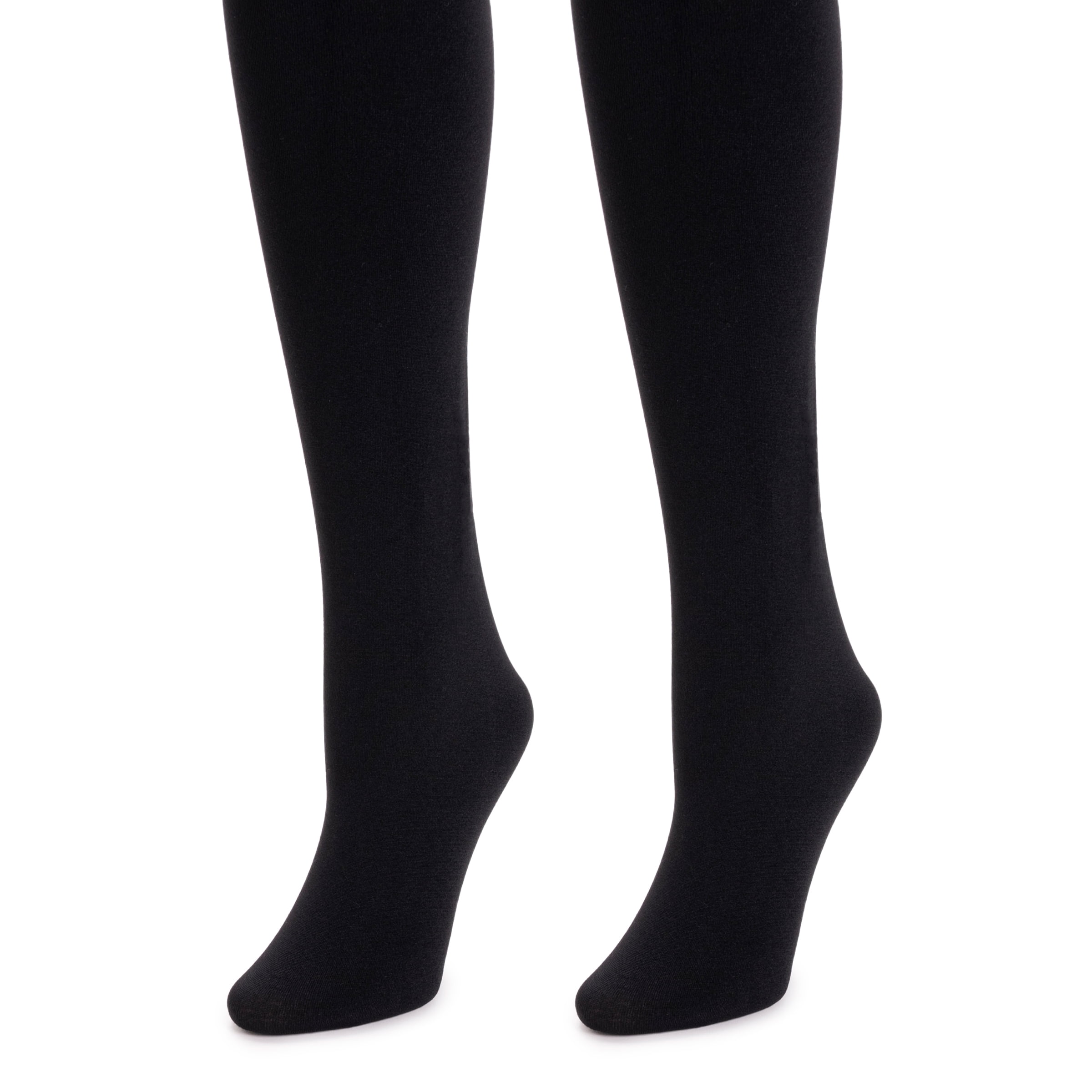 MUK LUKS Women's Fleece Lined Tights 2-Pack Navy/Burgundy 2X/3X