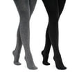 thumbnail image 1 of MUK LUKS Womens 2 Pair Pack Fleece Lined Tights, 1 of 6