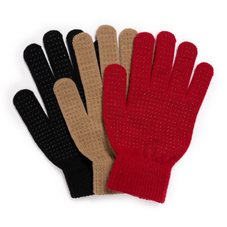 MUK LUKS Womens 3 Pair Pack of Gloves, Lumberjack, OS