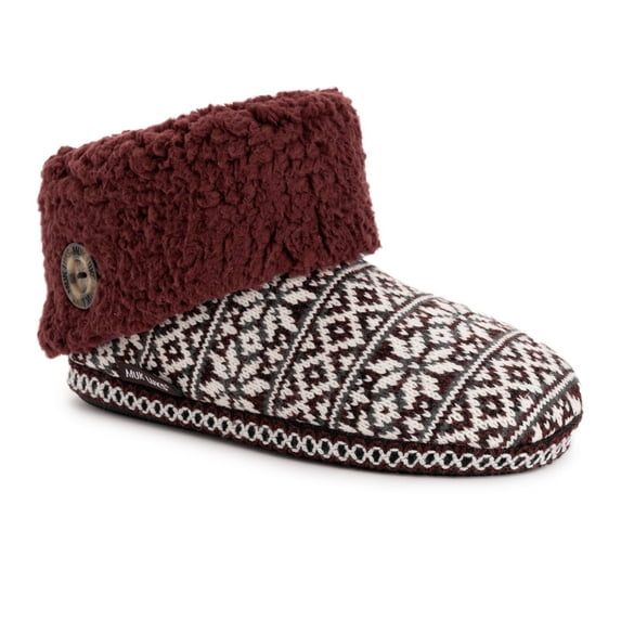 MUK LUKS Womens Melinda Bootie Slippers