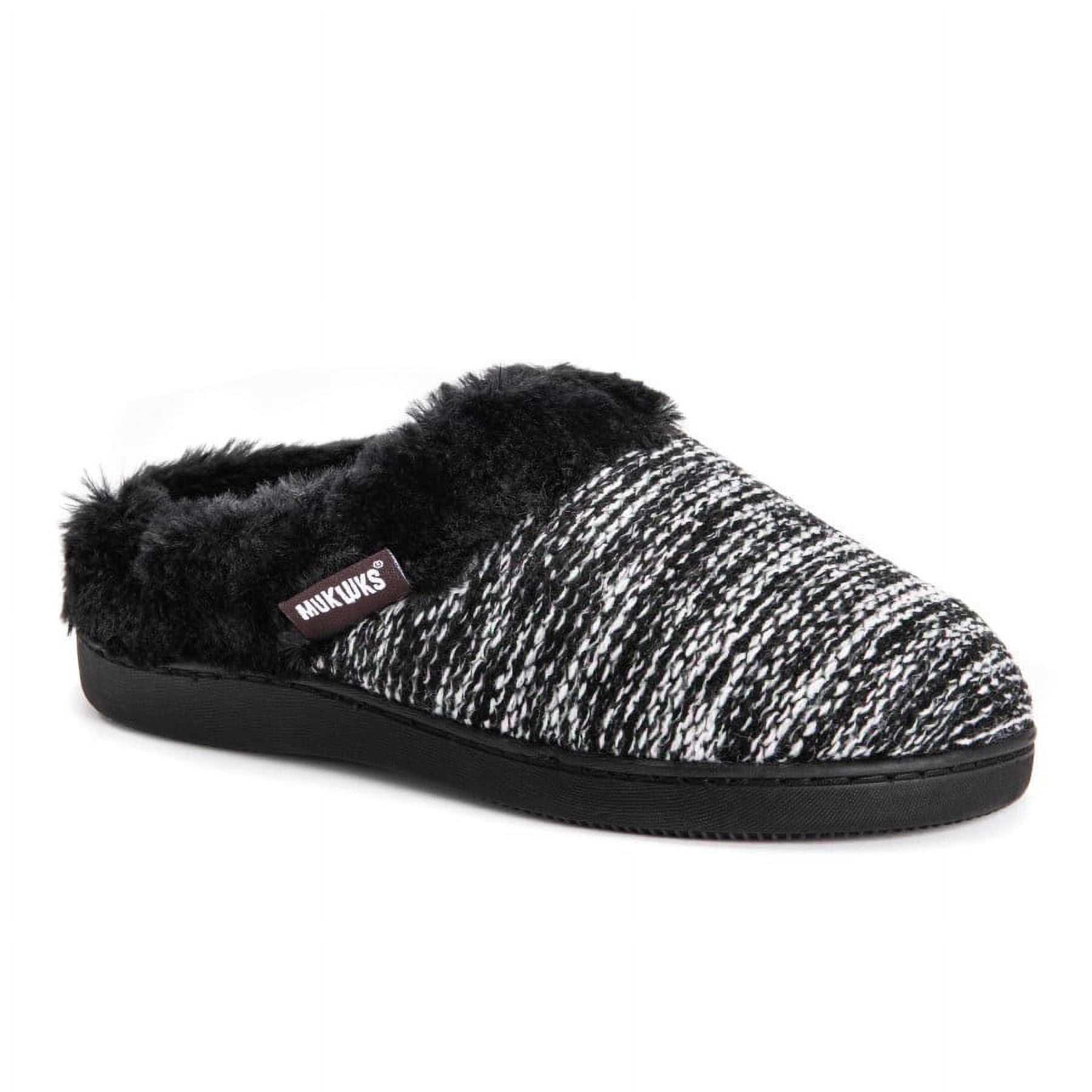 MUK LUKS Women's Hailey Clog Slippers - Indoor/Outdoor Slippers, 3-Layer Foam Insole, Metatarsal & Arch Support