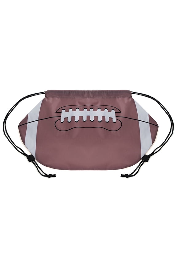 American Football Rugby Drawstring Favors Bag Backpack Sports Sack Pack for Gym Travel School, 12"H x 20 1/2"W