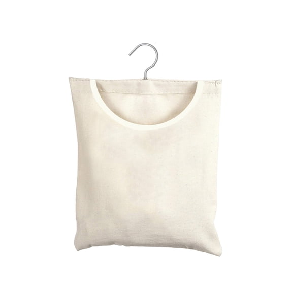 MUKA Canvas Clothespin Bag Organizer with Rotating Hooks Clothespin Hanging Storage Organizer 10.5" x 12.5"-Blank