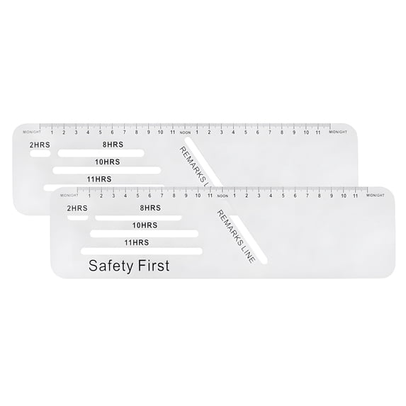 MUKA Plastic Truck Logbook Rulerr, 6.7 in, 2 Count