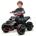 thumbnail image 1 of 12V Kids Ride On ATV Car, MUKIDY  2 Wheeler Motorcycle Electric Vehicle ATV with LED, Music,Ride on Car Toy for Boys and Girls -Black, 1 of 13