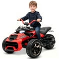 thumbnail image 1 of 12V Kids Ride On ATV Car, MUKIDY  2 Wheeler Motorcycle Electric Vehicle ATV with LED, Music,Ride on Car Toy for Boys and Girls -Red, 1 of 13