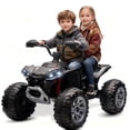 thumbnail image 1 of MUKIDY 24V Kids ATV 4-Wheeler, 24 Volt Ride on Toy for 3-8 Kid w/ 2x200W Motor, 5Mph Max Speed - Black, 1 of 9