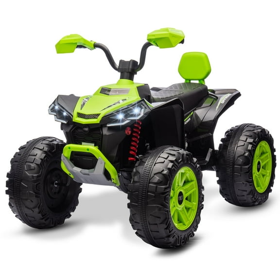 MUKIDY 24V Kids ATV 4-Wheeler, 24 Volt Ride on Toy for 3-8 Kid w/ 2x200W Motor, 5Mph Max Speed - Green