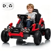 MUKIDY 24V Kids Ride On Car with 550W 2 Powerful Motors, Parent Remote Control & 3 Speeds, Built-in Bluetooth Player, Battery-Powered Vehicle Toy Gift for Boys Girls 3+ Years Old, Red