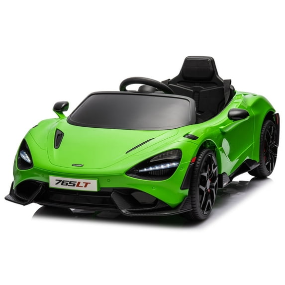 MUKIDY Electric Ride on Car for Kids, Licensed McLaren765LT 12V Ride on Toy, with Remote, LED Lights, MP3 Player, 3 Speeds,Green