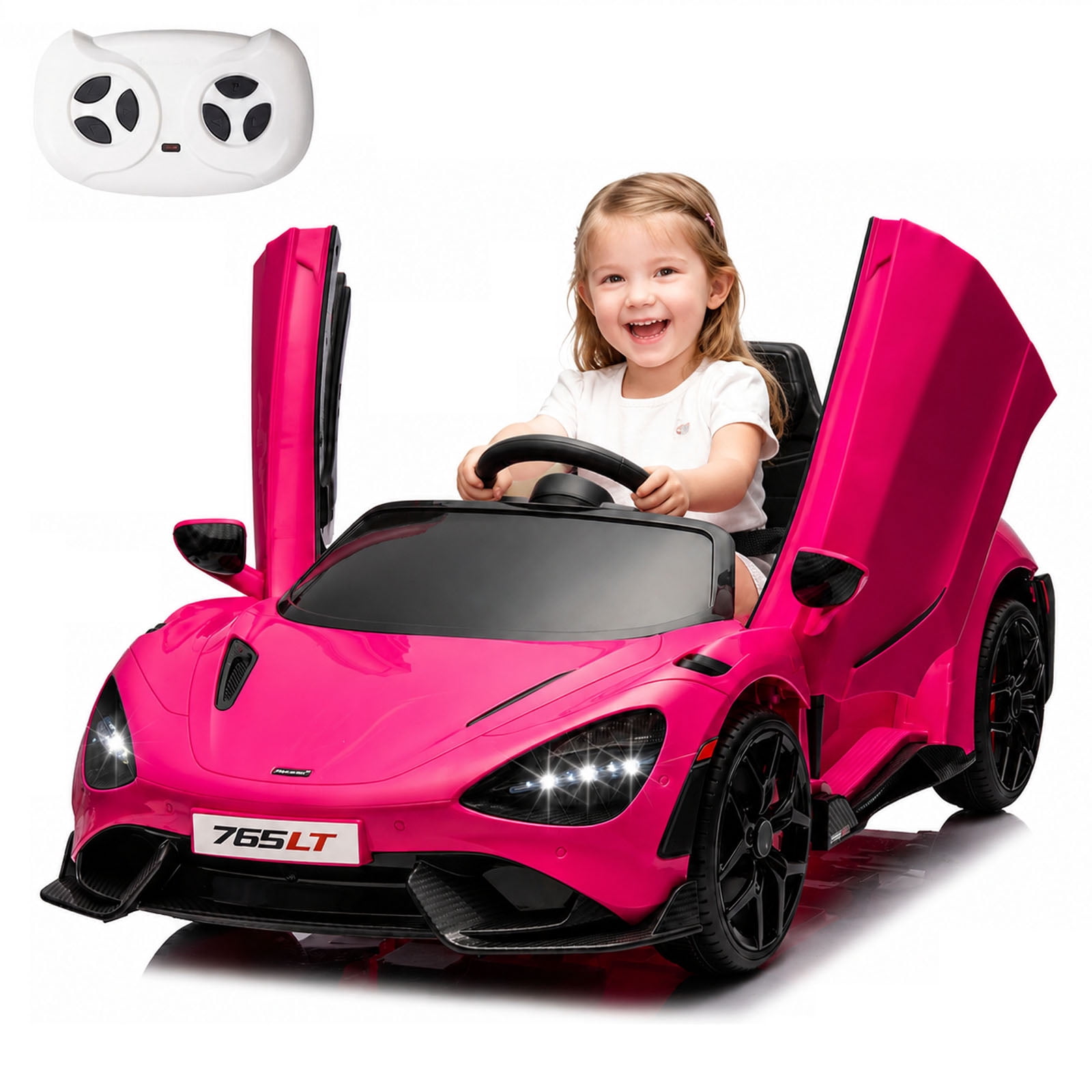 MUKIDY, Electric Ride on Car, Licensed McLaren765LT, Pink