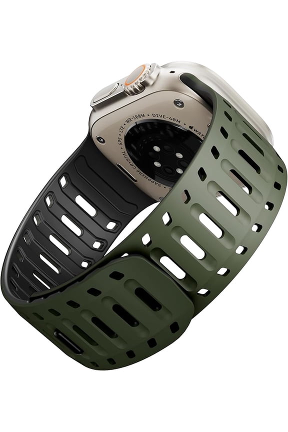 Magnetic Silicone Watch band for Apple Watch Ultra Bands (49mm, 46mm, 45mm, 44mm) Sweat-Proof Strong Magnet Sport Strap for Men Women, iWatch Ultra 3/2/1,Series 11 10 9 8 7 6 5 SE & SE3/2/1