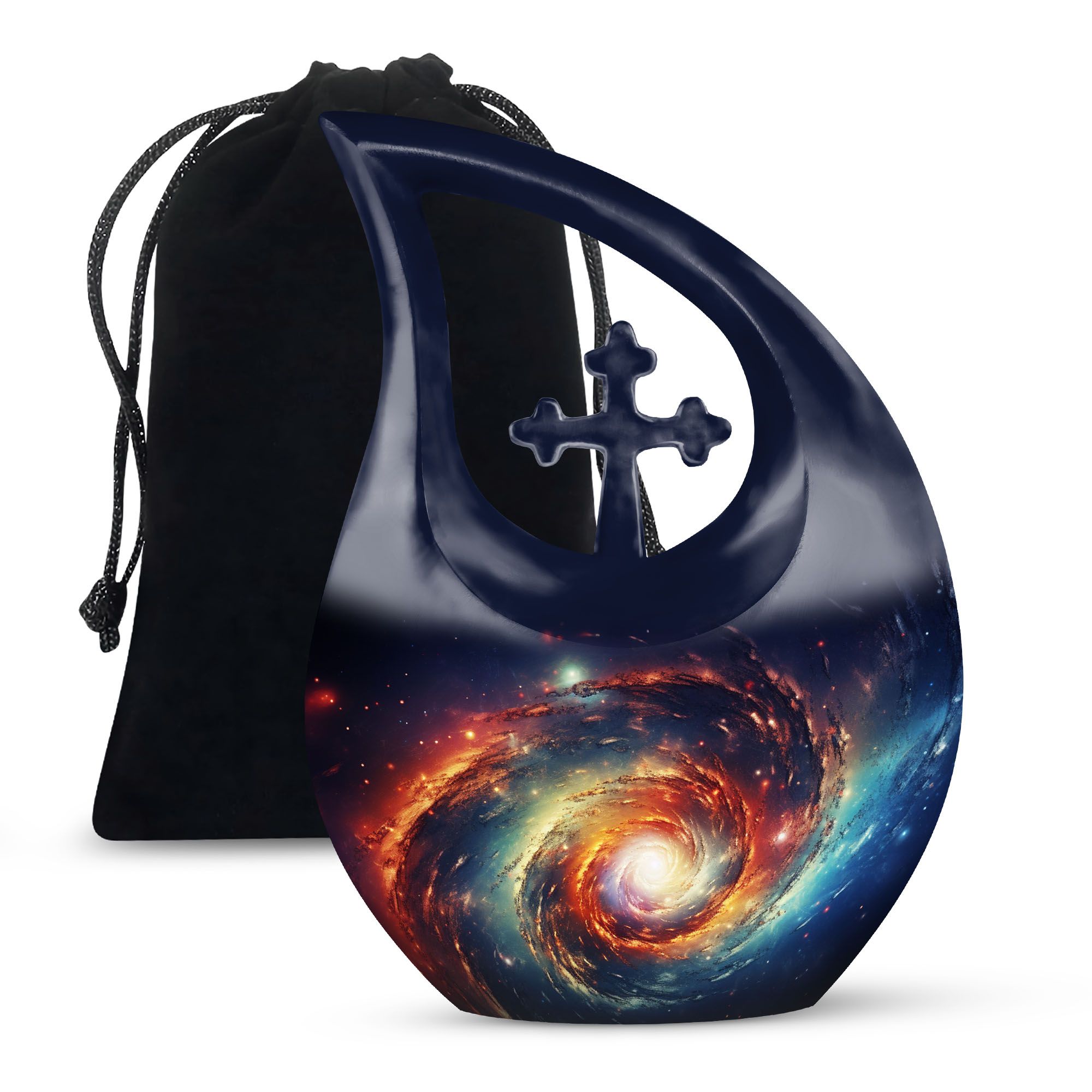 MUKTIVE Androema Galaxy Large Urns for Human Ashes Adult Female - Larger Cremation Urn for Adult Female Ashes - Decorative Memorial - 10 Inch