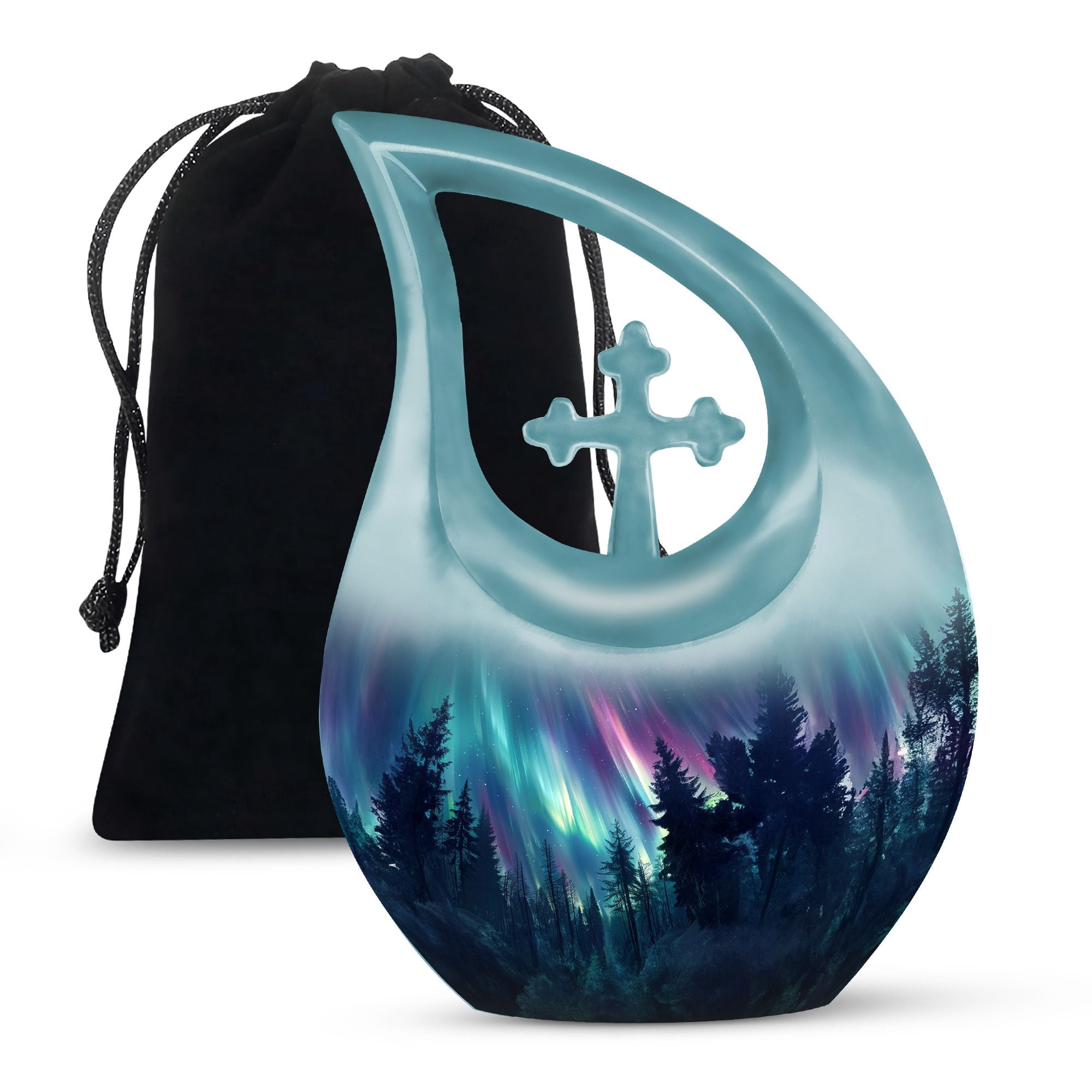 MUKTIVE Aurora Large Funeral urns for Human Ashes Adult Women - Memorial urn for Human Ashes Adult Male - Cremation Ashes 10 inch