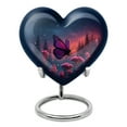 thumbnail image 1 of MUKTIVE Butterfly Keepsake Heart Urn for Ashes for Men & Women - Funeral Cremation Urns for Human Ashes - Handcrafted Gift for Loss of Family - 3 Inch Small Burial Cremains Ash Holder, 1 of 7