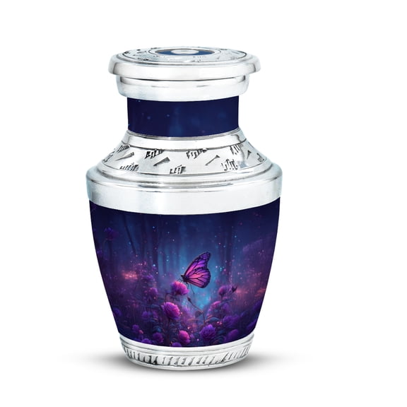MUKTIVE Butterfly Urn for Couple Ashes Adult Female - Large Memorial Urns for Men & Women - Keepsake Cremation Urn for Ashes Husband & Wife - Burial Urns for Mother & Father - 3 inch