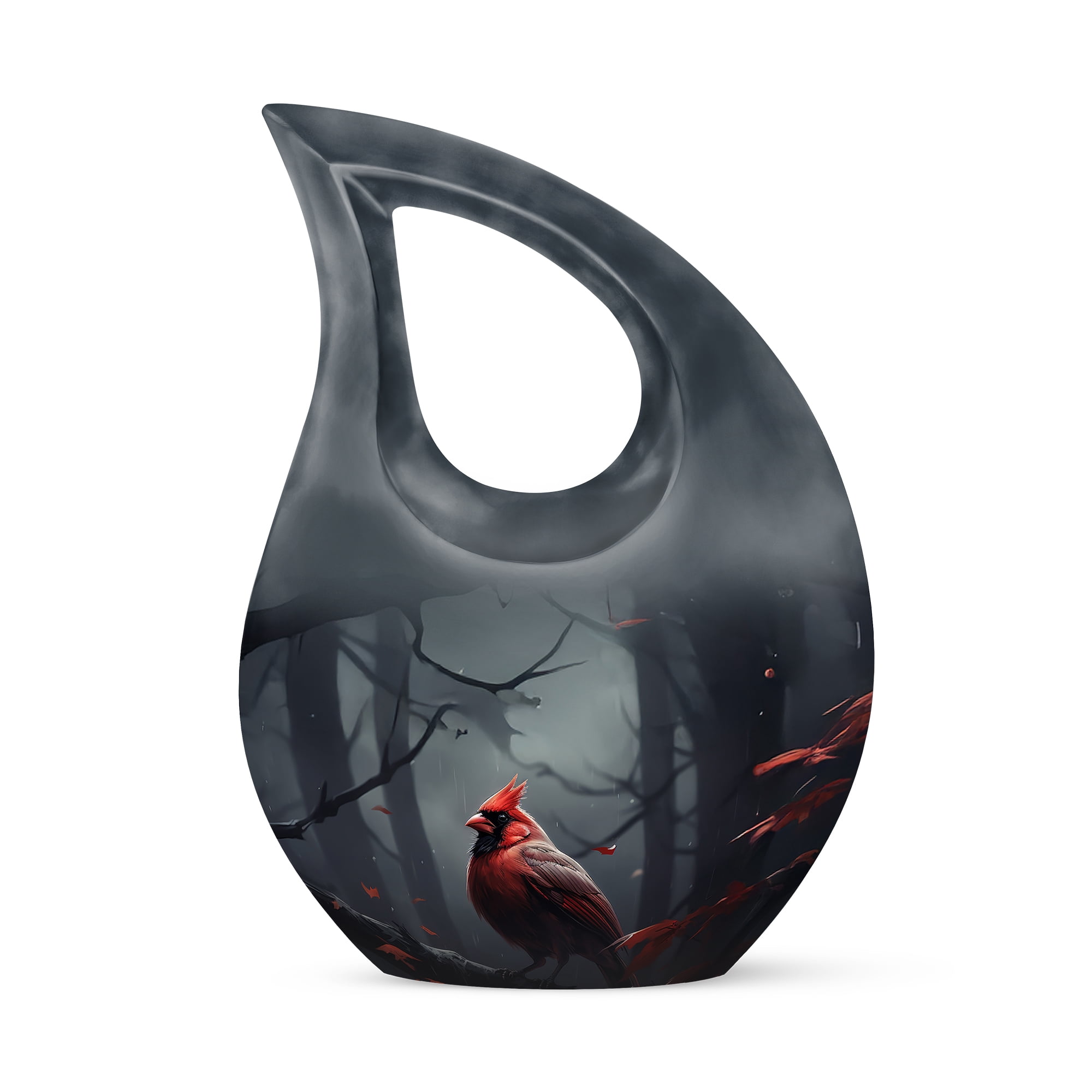 MUKTIVE Cardinal Bird Large Cremation urns for Human Ashes Adult Male - Burial Decorative urn for Human Ashes Adult Women - Memorial Decorative Ashes 10 inch