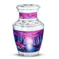 thumbnail image 1 of MUKTIVE Cherry Blossom Funeral Urns for Adult Male, Memorial Pink Butterfly Urn for Ashes for Women, Decorative Blue Cremation Urn, Burial Urns for Human Ashes, 3 Inch, 1 of 7