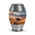 thumbnail image 1 of MUKTIVE Cowboys Decorative Cremation Urns for Human Ashes Keepsake - Desert Small Funeral Urn for Adult Human Ashes Men - Handcrafted Cremains Containers - Handcrafted Memorial Gift for Loss (3 Inch), 1 of 7