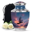 thumbnail image 1 of MUKTIVE Crow Cremation Urns for Adults Humans - Blue Funeral Urns for Adult Ashes Men - Sunset Large Urn for Human Remains - 10 Inch Memorial Urn for 2 Adults Ashes, 1 of 7