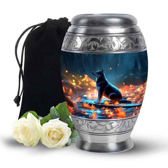 MUKTIVE Dog Cremation Urn for Ashes - Memorial Urns for Human Ashes Adult Female Mom - Funeral Decorative Urns for Cremated Human Remains - 10 Inch Large Urn for Father