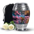 thumbnail image 1 of MUKTIVE Frog Urn for Ashes Adults Male - Pink Flower Urns for Cremation Ashes Mother - Decorative Large Urns for Human Adult - 10 Inch Large Urn for Memorial Father, 1 of 7